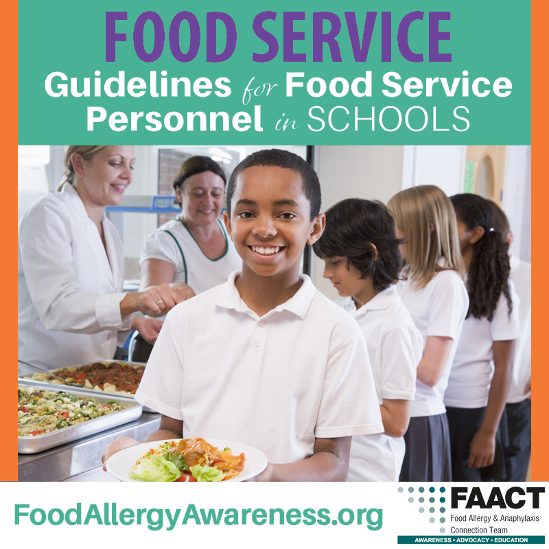 Food service guidelines for food service personnel in schools